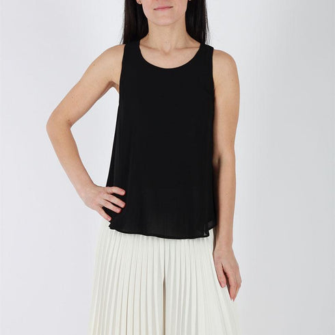Top Donna FRANZ in crêpe Nero MARELLA- Francavilla Moda